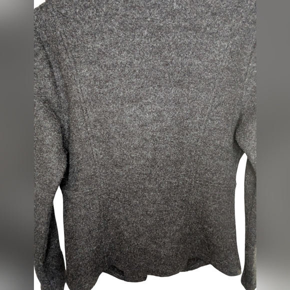 Halogen Asymmetrical Moto Wool Blend Modern Charcoal Gray Jacket Full Zip Small - Picture 10 of 12